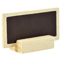 Santex naambordjes/plaatskaartjes met houder - Bruiloft - bruin - 6x stuks - 6 x 3 cm - hout   - - thumbnail