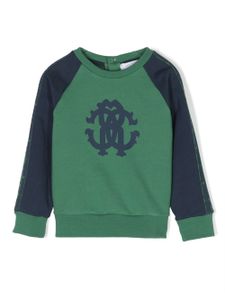 Roberto Cavalli Junior sweat en coton à logo imprimé - Vert