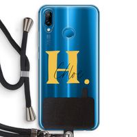 Amber Script: Huawei P20 Lite Transparant Hoesje met koord