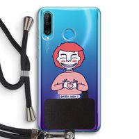 Hartje: Huawei P30 Lite Transparant Hoesje met koord