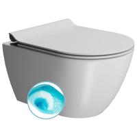 Wand Toilet Swirlflush Sapho Pura 36x50 cm Mat Wit Wand Toilet Swirlflush Sapho Pura 36x50 cm Mat Wit