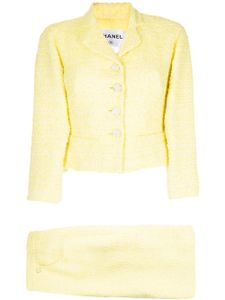 CHANEL Pre-Owned jupe de tailleur en tweed (2010) - Jaune