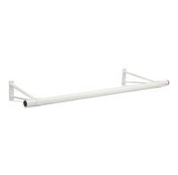 Witte kledingroede Ø32 mm - afstandsteunen 350 mm - per meter