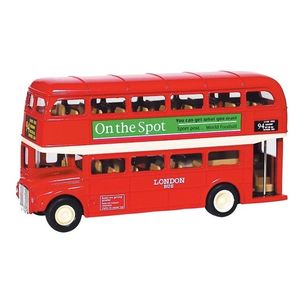 Modelauto London Bus rood 12 cm   -
