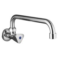 Go by Van Marcke Easy II koudwater- en gootsteenkraan met 25 cm lange draaibare U-bek chroom 17024U-CR/2C
