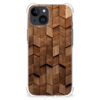 Stevig Telefoonhoesje voor iPhone 15 Plus Wooden Cubes