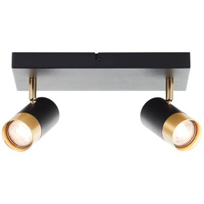 Brilliant 2-lichts opbouwspotVigolo zwart met goud - G03413/86