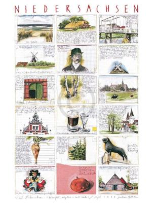 Kunstdruk Sabine Gerke - Niedersachsen I 60x80cm