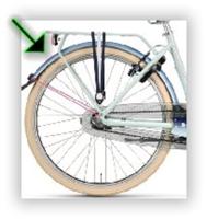 Batavus Spatbord achter 26" blue grey glans