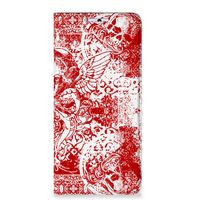 Mobiel BookCase Xiaomi 11T | Xiaomi 11T Pro Angel Skull Rood