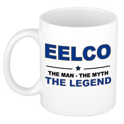Eelco cadeau mok - man myth legend - naam koffiemok - 300 ml - collega - vaderdag