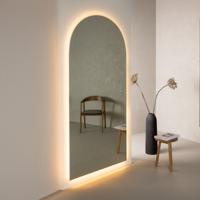 Nohr Spiegel Daralyn Met LED lamp, 210 x 100cm - Zilver