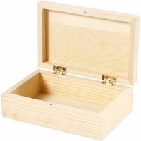 Houten sieradendoos 14 x 9 x 5 cm   -