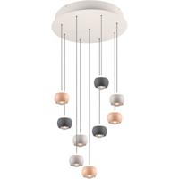 LED Hanglamp - Musterring Cannon - 9 Lichtpunten van 5 Watt - Rond - Dimbaar - Aanpasbare Lichtkleur - Geheugenfunctie - Nachtlamp - Up-and-down Verlichting - Meerkleurig - Metaal