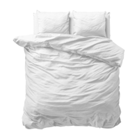 Sale: -50% | Dekbedovertrek Katoen Uni - Wit - Tweepersoons (200x200 Cm) - Wit Katoen - Effen - Sleeptime - Dekbed-Discounter.nl