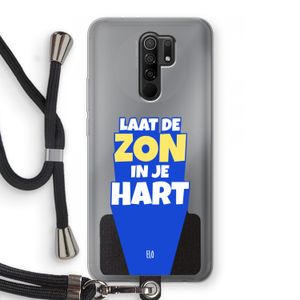 Laat de zon in je hart: Xiaomi Redmi 9 Transparant Hoesje met koord