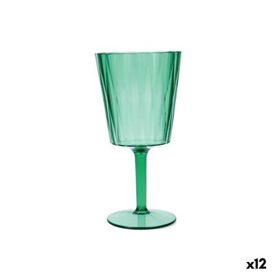 Fluitglas Quid Iris Groen Plastic 350 ml (12 Stuks)