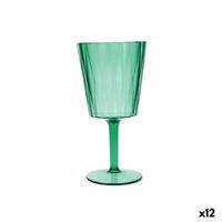 Fluitglas Quid Iris Groen Plastic 350 ml (12 Stuks)