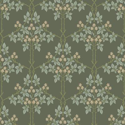 Dutch Wallcoverings Hidden Tr2 -Blackberry Grn/Roz/Bl - Groen/Roze/Blauw