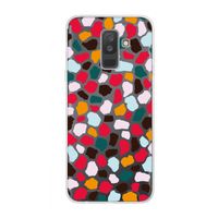 Colored Giraffe: Samsung Galaxy A6 Plus (2018) Transparant Hoesje