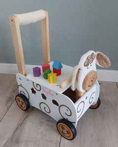 Loop- duwwagen schaap met naam I&apos;m Toy (3 in 1)