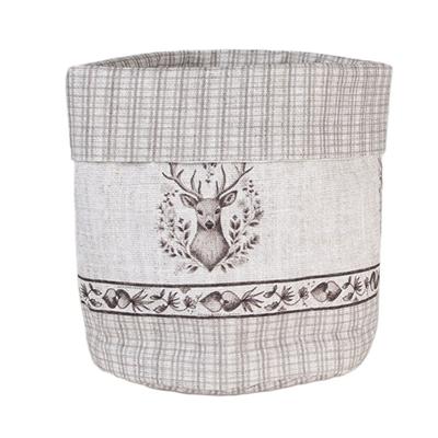 Broodmand Beige Bruin Hert Rond Broodmand Beige Bruin Hert Rond