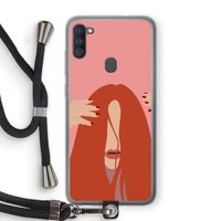 Woke up like this: Samsung Galaxy A11 Transparant Hoesje met koord