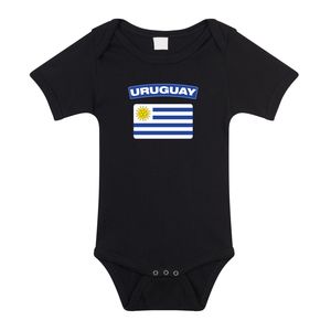 Uruguay romper met vlag zwart voor babys