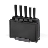 Maestro MR-1412-BLACK Messenset met blok + Snijplankenset Zwart