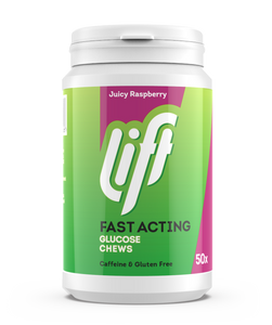 Lift Fast Acting Glucose Kauwtabletten - Framboos