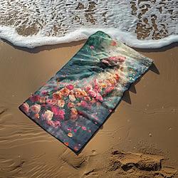 strandlaken 100% microvezel zomerstranddekens spreien comfortabele dekens met 3D-print Lightinthebox
