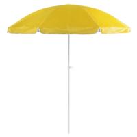 Strand/tuin parasol verstelbaar - geel - nylon - 200 cm - UV bescherming