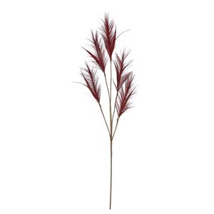 House of SeasonsA pluimgras losse steel/tak - bordeaux rood - 98 cm - decoratie kunst pluimen - Kunsttakken