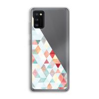 Gekleurde driehoekjes pastel: Samsung Galaxy A41 Transparant Hoesje