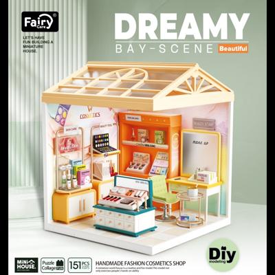 Dreamy mini house Beauty Salon met ledlamp DIY Modelbouw Knutselen