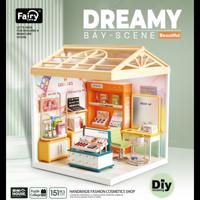 Dreamy mini house Beauty Salon met ledlamp DIY Modelbouw Knutselen Dreamy mini house Beauty Salon met ledlamp DIY Modelbouw Knutselen