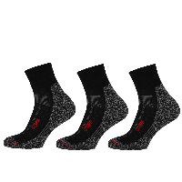 STAPP Wandelsokken Techno Boston All Season Quarter 3-pack Zwart-43/46
