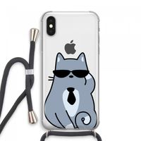 Cool cat: iPhone XS Max Transparant Hoesje met koord