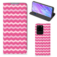 Samsung Galaxy S20 Ultra Hoesje met Magneet Waves Pink - thumbnail