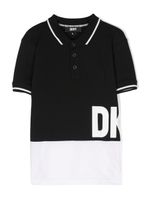 Dkny Kids polo à logo imprimé - Noir - thumbnail