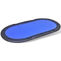 vidaXL Poker tafelblad voor 10 spelers inklapbaar blauw - thumbnail