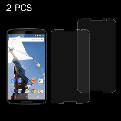 2 Stuks Google Nexus 6 Gehard glazen schermprotector 0.26mm 9H ultra 2.5D hardheid