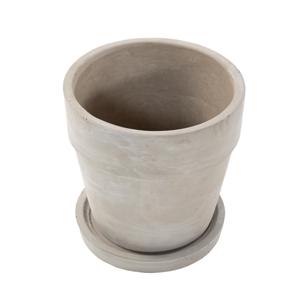 Plantenpot &apos;grey&apos; met schotel (Geschikt voor potmaat 12) - P 14