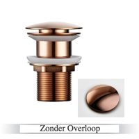 LuxDrain Pop-Up Afvoerplug - Stijlvolle Wastafel Stopper in Zwart, Goud en Rosé