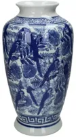 Kersten vaas porselein delfts blauw 16x31cm blauw, wit