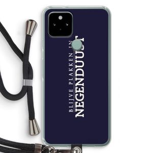 Blijve plakken in Negenduust: Pixel 5 Transparant Hoesje met koord