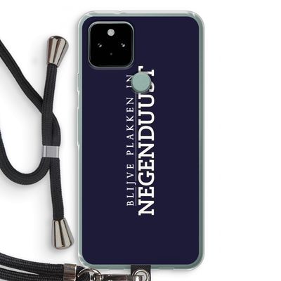 Blijve plakken in Negenduust: Pixel 5 Transparant Hoesje met koord