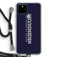 Blijve plakken in Negenduust: Pixel 5 Transparant Hoesje met koord