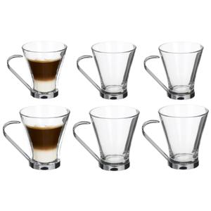 Alessandro Koffieglazen Cafeleche - 12 stuks - 150 ml en 200 ml - met RVS oor