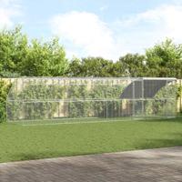 Kippenhok 4 pcs Zilver 800 x 200 x 200 cm Staal en PE